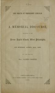 The death of President Lincoln by Cooper, James