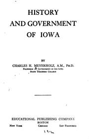 Cover of: History and government of Iowa