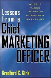 Cover of: Lessons from a Chief Marketing Officer by Brad Kirk