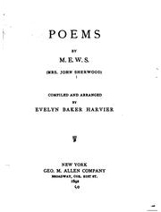 Cover of: Poems by M. E. W. Sherwood