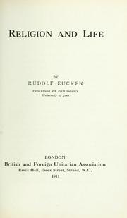 Cover of: Religion and life by Rudolf Eucken