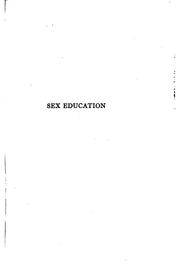 Cover of: Sex education