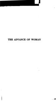 Cover of: The advance of woman from the earliest times to the present by Jane Johnstone Christie