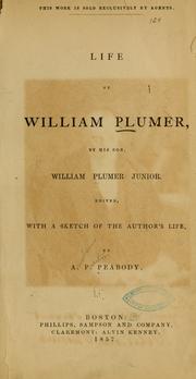 Cover of: Life of William Plumer