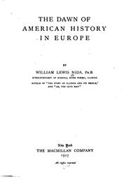 Cover of: The dawn of American history in Europe