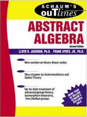 Cover of: Schaum's outline of theory and problems of abstract algebra