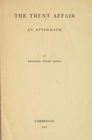 Cover of: The Trent affair: an aftermath
