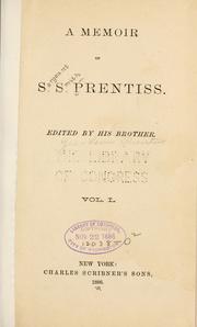 Cover of: A memoir of S. S. Prentiss