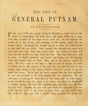 Cover of: The life of General Putnam by Paul Pryor