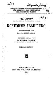 Cover of: Konforme abbildung