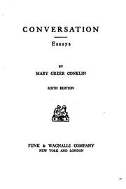 Cover of: Conversation by Mary Greer Conklin