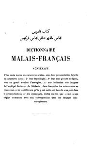 Cover of: Dictionnaire malais-français.
