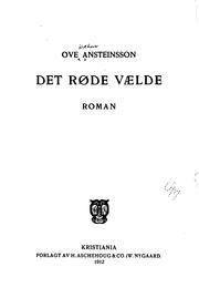 Cover of: Det røde vaelde: roman.