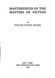 Cover of: Masterpieces of the masters of fiction
