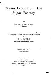 Cover of: Steam economy in the sugar factory