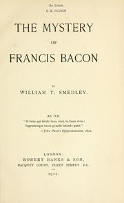 Cover of: The mystery of Francis Bacon by William T. Smedley
