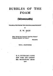 Cover of: Bubbles of the foam by Bain, F. W.