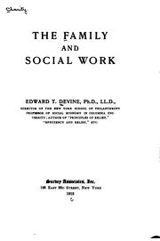 Cover of: The family and social work