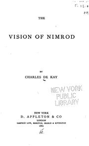 The vision of Nimrod by Charles De Kay