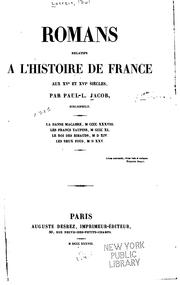 Cover of: Romans relatifs à l'histoire de France aux XVe et XVIe siècles