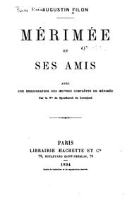 Cover of: Mérimée et ses amis by Augustin Filon
