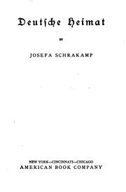 Cover of: Deutsche heimat by Josepha Schrakamp