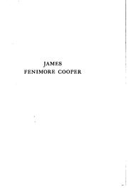 Cover of: James Fenimore Cooper