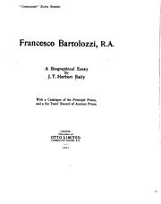 Cover of: Francesco Bartolozzi, R.A. by James Thomas Herbert Baily