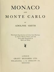 Cover of: Monaco and Monte Carlo | Adolphe Smith