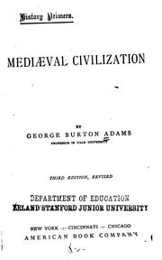 Cover of: Mediæval civilization.