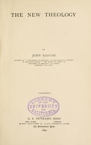 Cover of: The new theology. by Bascom, John