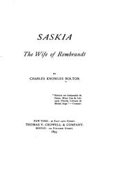 Cover of: Saskia: the wife of Rembrandt