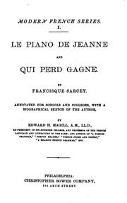Cover of: Le piano de Jeanne and Qui perd gagne
