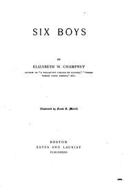 Cover of: Six boys by Elizabeth W. Champney