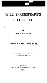 Cover of: Will Shakespeare's little lad by Imogen Clark