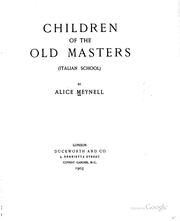 Cover of: Children of the old masters: (Italian school)