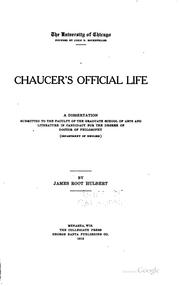 Cover of: Chaucer's official life ...
