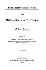 Cover of: Der rittmeister von Alt-Rosen