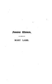 Cover of: Mary Lamb.