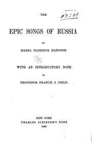 Cover of: The epic songs of Russia