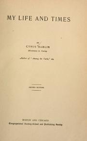My life and times by Hamlin, Cyrus