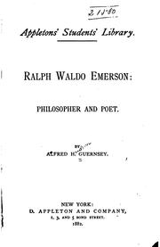 Cover of: Ralph Waldo Emerson: philosopher and poet.