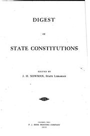 Cover of: Digest of state constitutions.