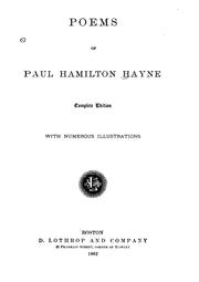 Poems of Paul Hamilton Hayne by Paul Hamilton Hayne