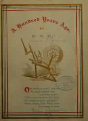 Cover of: A hundred years ago