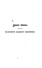 Cover of: Elizabeth Barrett Browning. by John Henry Ingram