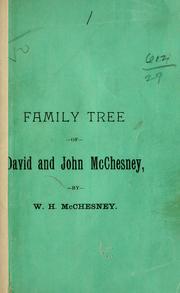 Family tree of David and John McChesney by Wallace Hardin McChesney