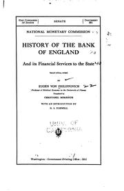 Cover of: History of the Bank of England and its financial services to the state.