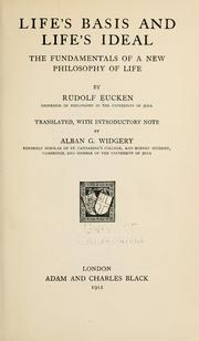 Cover of: Life's basis and life's ideal by Rudolf Eucken