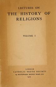 Cover of: Lectures on the history of religions.
